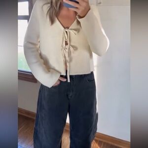 Miou Muse Tie Front Cardigan